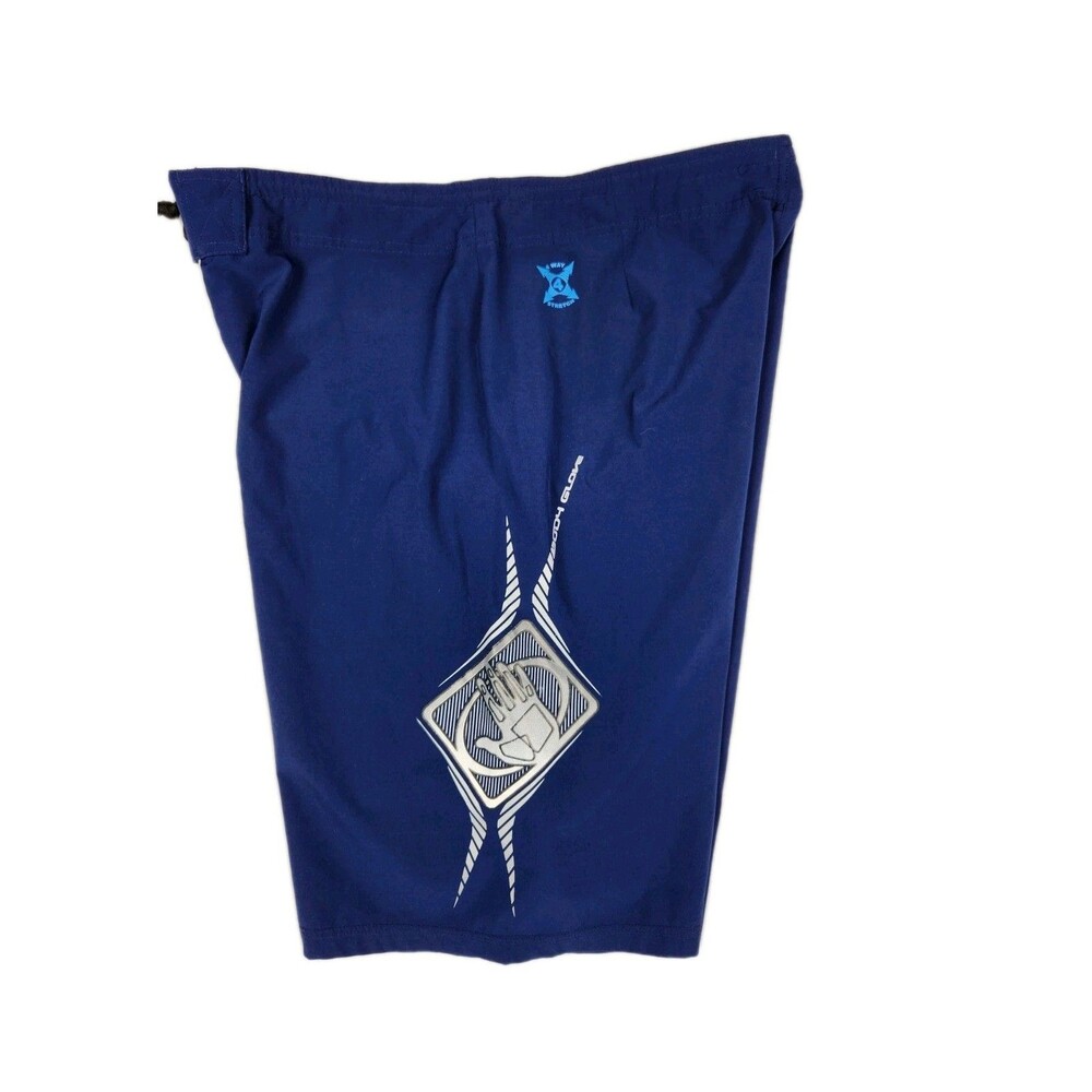 Body Glove Vapor Skin Board Shorts Mens 36 Ninja 4 Way Stretch Blue Y2K Surf